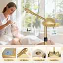 Facial Steamer Professional with More Steam for Deep Cleansing and Hydration, Steamer for Facial with Time Setting, Face Steamer Adjustable Height for Beauty, Spa and Home Use, Gold