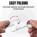 2 x Folding Pocket Knife with 10 replacement blades, EDC Utility Knife for Camping and work