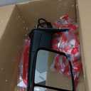 Passenger Right Side Door Towing Mirror Power and Heat Glass with BLIS Textured Black Back Cover Turn Signal Light Puddle Light Manual Folding For 19-24 Ram 2500 3500 4500 5500