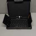 ProtoArc Foldable Bluetooth Keyboard, XK01 Full-Size Portable Wireless Keyboard for Travel, 105 Keys, 0.65" Keycaps, Multi-Device Sync for iPad Tablet Smartphone Laptop PC Windows iOS Android, Black