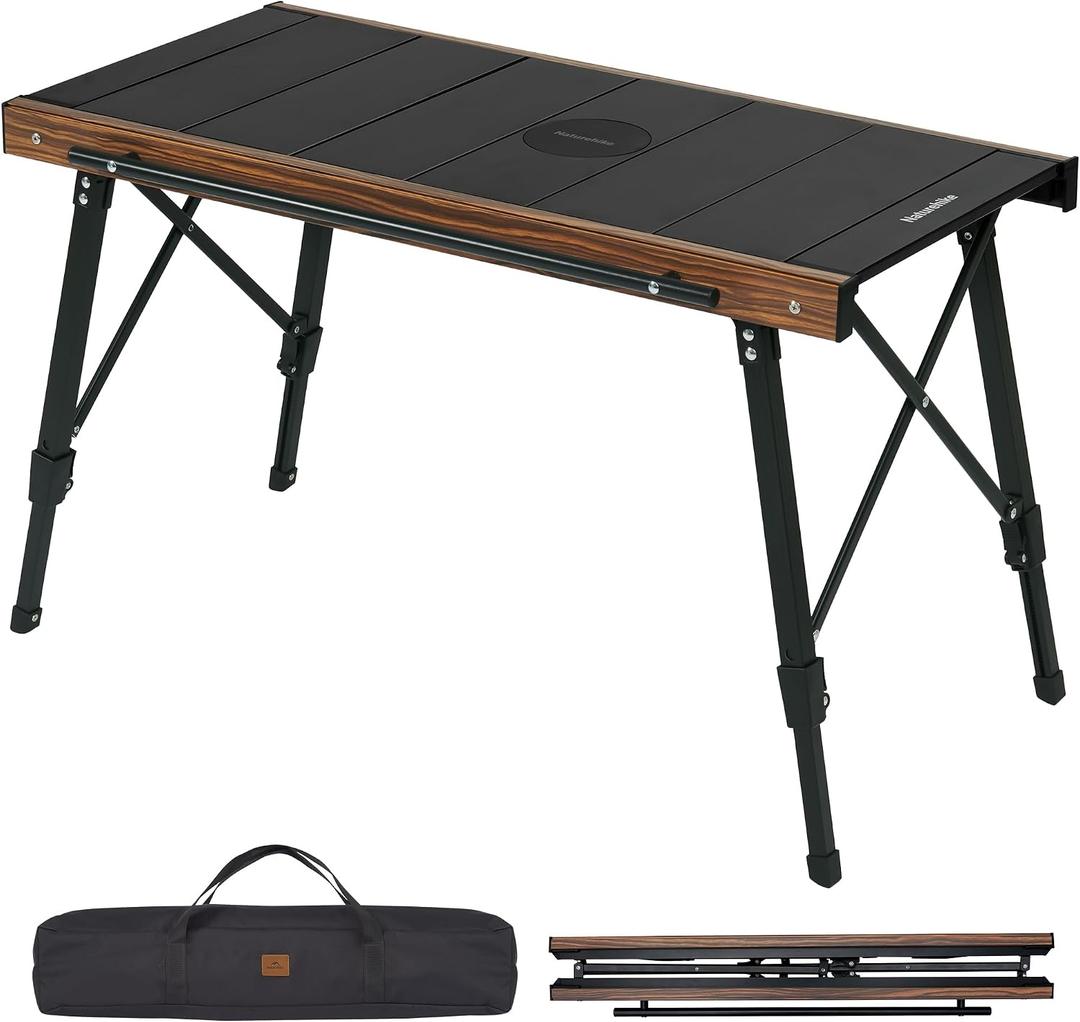 Naturehike IGT Camping Table, Height Adjustable, Expandable Cooking Area, Upgraded