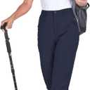 Women's Golf Pants Wrinkle Free UPF 50 Casual Pants Quick Dry Lightweight Travel Pants for Women on Plane with Zipper Pockets (XS)