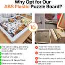 Playboda 1000 Pieces Rotating ABS Plastic Puzzle Board with Drawers and Cover, 30"x22" Portable Spinning Jigsaw Puzzle Table for Adults, Upgraded Lazy Susan, Ideal Gift for Mum