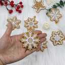 20pcs Christmas Snowflake Ornaments Mini Tree Hanging Decorations Silicone Xmas Ornaments Snowflake Star Pendant with Ropes for Christmas Tree Winter Crafts Holiday Stocking Stuffers Wreath Decor