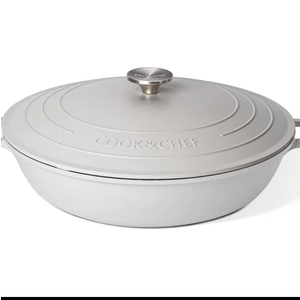 Dutch Oven Pot with Lid – Non Stick Dutch Oven for Sourdough Bread Baking – Cast Aluminum Cooking Pot – Oven Safe Stock Pot – 5.5-Quart, 12 Inch, Gray – by Nuovva