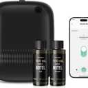 Smart Waterless Essential Oil Diffuser (400 mL Capacity) Hotel Scent Starter Kit with 200mL Fragrance Oil, Up to 2000 sq ft App Control Scent Air Machine with 12V1A Power Adapter, ANW Kit Black