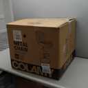 COLAMY Bar Stools Set of 2, Adjustable Modern Swivel Bar Chairs, Faux Leather Upholstered Barstools Counter Height with High Backrest for Bar, Kitchen Island, Dining Room, Black