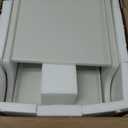 AQIMUELE Small Nightstand with Drawers, Solid Wood Bedside Table, Narrow Walnut Nightstand for Bedroom (15.74''D*11.81''W*19.68''H, 1 Pc(white))