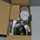 Cambom Rotary Cheese Grater Hand Crank Cheese Shredder for Fresh Cheese, Vegetable, Nuts,Non-slip Suction Base, Free Cleaning Brush Three Blades, Black