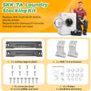 SKK-7A SKK-8K Stacking Kit Fit for Samsung Washer & Dryer 27 Inch Front Load Laundry by Techecook - 2026 UPGRADED Samsung laundry stacking kit Replaces for SKK-7A SK-5A SK-5AXAA SKK8K