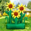 Syhood 6 ft Summer Inflatable Sunflower Decoration Large Inflatable Flower LED Blow up Decor for Spring Summer Holiday Outdoor Yard Lawn Party Supplies (Sunflower)