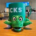 2 x JOD® Turtle Cup Holder,Turtle Coaster with Funny Expression, Cup Holder with Liftable Limbs & Expressive Face for Turtles,Tortoise Lover Gag Gifts Home Decor(green)