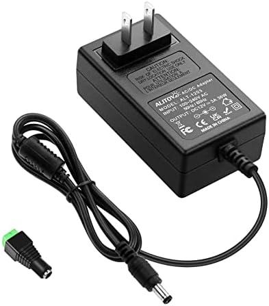 ALITOVE 12V DC Power Supply 3A 36W Universal AC Adapter 100-240V 50-60hz to 12 Volt Power Adapter Cord 3Amp 2.5A 2A 5.5mm x 2.5mm 2.1mm for LED Strip Light CCTV Security Camera PC Monitor and More