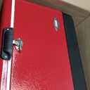 Coleman Vintage 54qt Steel Belted Cooler, Keeps Ice Up to 4 Days, 85-Can Capacity Hard Cooler with Drain & Have-A-Seat Lid (Red)