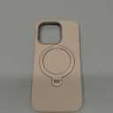 TORRAS Liquid Silicone for iPhone 16 Pro Case with 360 Spin Magnetic Ring Stand with Camera Control, Fit for MagSafe, OStand Q3 Silicone Non-Slip Protective Case for iPhone 16 Pro, Dune Beige