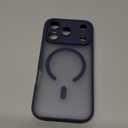 Designed for iPhone 17 Pro Case, Compatible with MagSafe, [Camera Protection] [15FT Military Drop Protection] Shockproof Translucent Matte Anti-Slip Phone Case, 6.3", Deep Blue