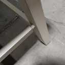 Home Brookline Swivel Bar Stool Chair with 360 Turn Mechanism, Rustic Farmhouse Stools for Kitchen Counter with Cushion, 24" Seat Height, Cream White Wood Finish with Grey Cushion