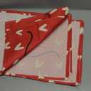 Artoid Mode Red Love Placemats Set of 12, 12x18 Inch Seasonal Anniversary Holiday Table Mats for Party Kitchen Dining Decoration