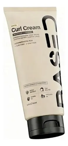 BASED Curl Cream for Men, Curl Defining Cream for Curly Hair, No Harsh Chemicals or Artificial Fragrance, Medium Hold, Hydrates & Nourishes with Agave, Silk Protein & Castor Oil, 8.5 oz (Pack of 1)