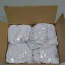 Enjoyidea Square Fitted Tablecloth 34x34 Inch-4 Pack White Card Elastic Spandex Table Cover-Small Stretch Folding Table Cloths Topper Cap for Kitchen Dining Picnic Patio Outdoor Party Tables