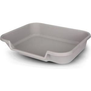 Dog Litter Box, Large Size, Misty Gray, Durable & Pet Safe, Indoor Open Top Entry Litter Pan, Comfortable for Puppy, Great for Dogs up to 20 lbs