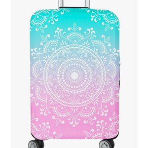 Luggage Covers for Suitcase Elastic Suitcase Covers Luggage Protector Anti-scratch Fits 28-30 Inch Pink Blue Mandala