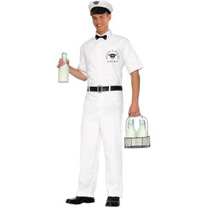 Forum Novelties Men's 50's Milkman Costume (X-Large, White)