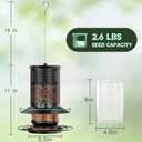 Large Metal Bird Feeders for Outdoors Hanging, Large Capacity Hanging Birdfeeder for Outside