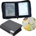 Greeting Card Binder, Greeting Card Organizer Compatible Storage and Display; 5x7 inch Birthday, Wedding,Christmas Card,Index Cards,Postcards Invitation (Black)