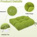 idee-home Outdoor Chair Cushions Set of 2, Patio Seat Cushions, 17x17x4 Inch-U Shaped