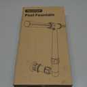 Dual Spray Pool Fountain, 10-20F Cooler Water for Above/In-Ground Pools, Dual Spray Waterfall Sprinkler Fountain, Adjustable Waterfall Cooling and Relaxation (Upgraded Gray, included 3inch Tube)