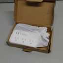 Short Extension Cord 2 Foot - Flat Plug Small Power Strip Surge Protetor with 6 Outlets 3 USB (5V/3.4A 17W) Charging Ports, Multi Plug Wall Outlet Splitter for Home Office Dorm Roomc, White