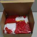 24 Pcs Mini Christmas Stockings Red with 10 Sheets Self Adhesive Vinyl Letters Stickers Kit Mailbox Stick Letters Small Holiday Christmas Stockings Bulk for Xmas (Red and White)