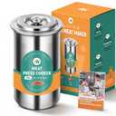 Newhai Ham Maker Meat Press Tool for Making Ham Meat Deli Lunch Maker Homemade Lunch with Thermometer Stainless Steel 5 Secret Recipes Cooking Bags