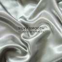 HOdo Home Satin Duvet Cover King Size, 3 Piece Silk Like Comforter Cover, Ultra Soft and Breathable Bedding Set with Zipper Closure & Corner TiesGrey