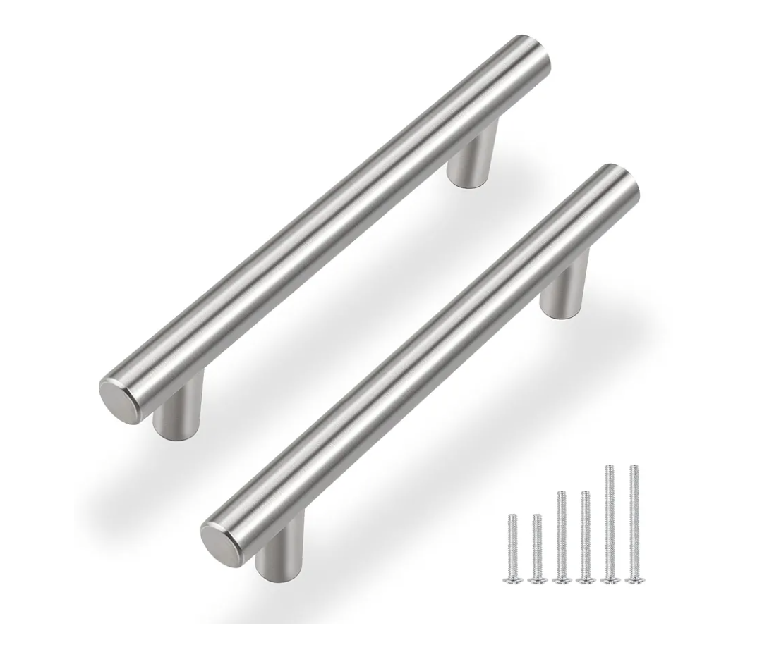 Gobrico 15 Pack  6 inch  Hole Center Brushed Nickel Cabinet Pulls Stainless Steel Kitchen Cabinet Handles Silver Satin Nickel Kitchen Drawer Pulls