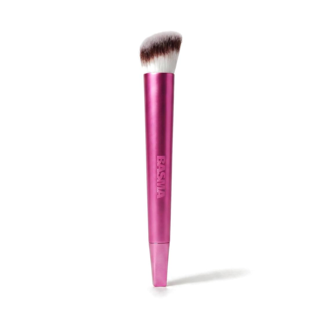 BASMA Beauty Complexion Foundation Makeup Brush, Dense Round Ultra-Soft Vegan Taklon Bristles for Cream, & Liquid, Seamless Blending for Bronzer, Contour, Concealer & Blush, Cruelty-Free
