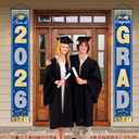 10 x OHOME Graduation Decorations 2026 2027- Blue Gold Congrats Grad Porch Banner for Graduation Party Decorations - Class of 2026 - Party Favors Supplies Backdrop Yard Signs Decor (Blue)