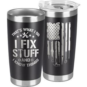 Father's Day Gifts for Dad, Men, Husband, Grandpa, Mechanic Father, Handyman - Mens Birthday Gift Ideas, Gifts for Dad for Birthday, Fathers day, Christmas, Keeps Drinks Hot or Cold, 20oz Tumbler