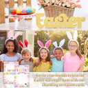 Easter Egg Hunt Party Invitations, 25pcs Easter Bunny Party Invite Cards with Envelopes, Colorful Spring Party Decoration Supplies - C07