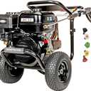 Simpson 4400 PSI Gas Pressure Washer, 4.0 GPM Commercial Power Washer, Cold Water, 50' Hose, PowerShot, 49-State Compliant (PS60843) - Black