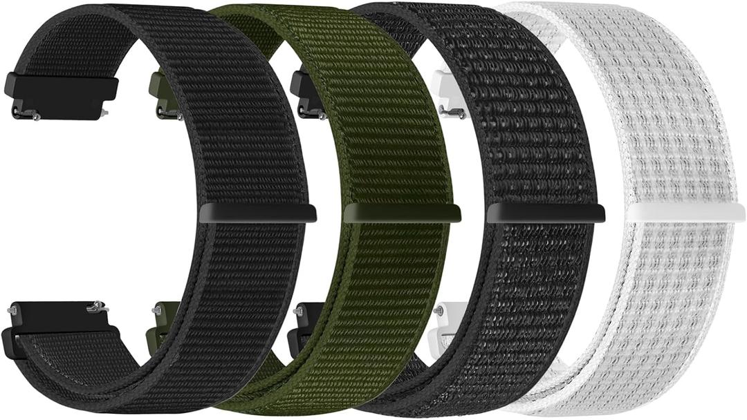 20mm Watch Bands for Garmin Forerunner 55/570 42mm/165/645/245 Music/Garmin Vivoactive 6/Vivoactive 5/3/Garmin Venu/Venu Sq 2 for Men Women, 20mm Watch Straps for Amazfit Active 2/Active