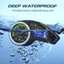 Motorcycle Speedometer Gauge Digital Speedometer for Motorcycle LCD Gauge Cluster MPH Dashboard Speedo Meter with Tach, Odo, Oil Level, Gear