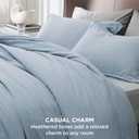 Bedsure King Size Comforter Set - Light Blue Soft Bedding for All Seasons, Cationic Dyed Bed Set, 3 Pieces, 1 King Size Comforter (104"x90") and 2 Pillow Shams (20"x36"+2")