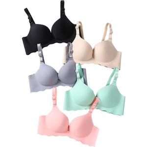Pack of 5,Women Comfort No Wire Bras Seamless No Show Bra Pack (38B)