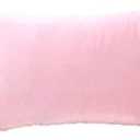 Velvet Solid Embroidered 4 Colors, Velvet Soft Cushion Cover Set 18x18in Home Car Decorative Pillowcase 12x20in (Pink, 12x20(1 Piece))