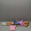 Barbie 28-in Blonde Fashion Doll with Removable Fashions, Pink Top, Denim Skirt, & Cowboy Boots, Necklace and Purse Accessory