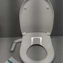 KOHLER PureWash M250 Manual Elongated Bidet Toilet Seat, Biscuit, Quiet-Close Lid Prevents Slamming, Easy Installation with Quick-Release Hinges, Adjustable Spray Position & Pressure