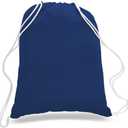 TBF 12 Pack Bulk Cotton Canvas Drawstring Backpack Bags (14" W x 18" H) - Perfect for DIY, Crafts, Events & More (Royal)