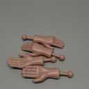 PartyFrenzy Tiny Hands (2 Pairs Light Color), Mini Hand Puppet on a Stick, Fake Small Hands for Costumes and Pranks, Doll Hands for Novelty Gifts, Make Anyone Laugh